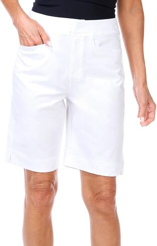Women's 9 in Solid Stretch Bermuda Shorts in Saudi Arabia