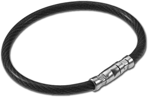Lucky Line 5" Twisty Key Ring, 50 Pack, Black (8112050) in Saudi Arabia