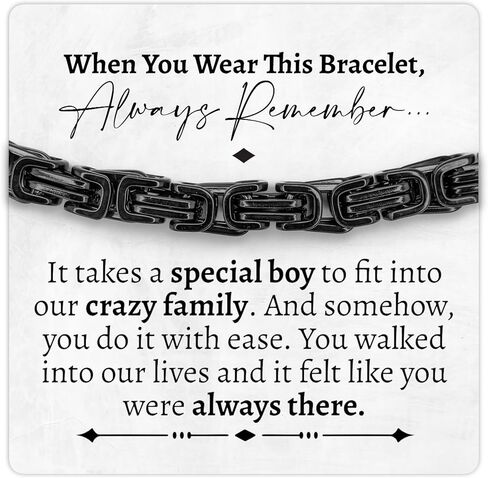 Love You This Much Sisters Boyfriend Gift | Men's 5mm Twisted Steel Bracelet | Present for Sisters Boyfriend | 8" + 1" Extender | Luxury Gift Box & Card in Saudi Arabia