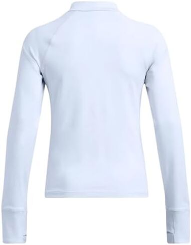 قميص نسائي من Under Armour ذو رقبة وهمية وأكمام طويلة، أبيض، 1X in Kuwait