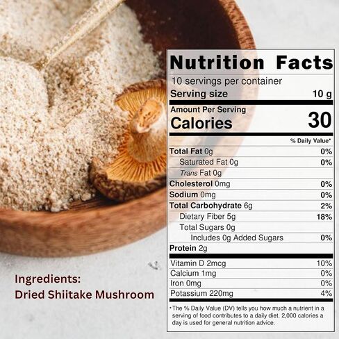 Japanese Shiitake Umami Powder 1.4oz (40g) – 100% Natural Forest-Grown, No MSG, Vegan, Resealable Pouch, Versatile Umami Booster, Product of Japan by Towa Kanbutu in Saudi Arabia
