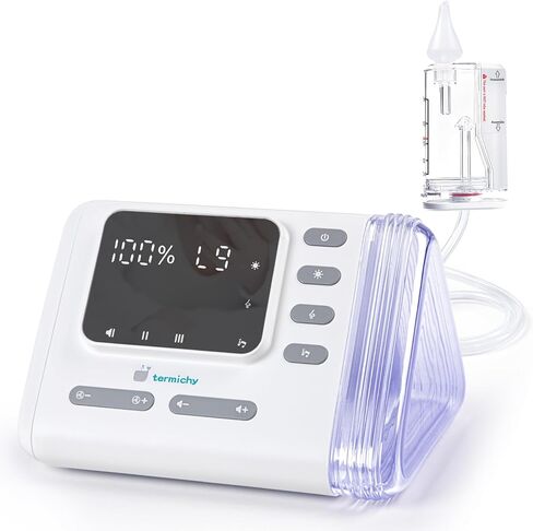 Termichy Electric Baby Nasal Aspirator: Automatic Nose Sucker for Stuffy Nose Toddlers - Adjustable Baby Nose Suction with 9 Suction Levels Gentle & Fast Relief of Nasal Congestion in Newborns in Kuwait