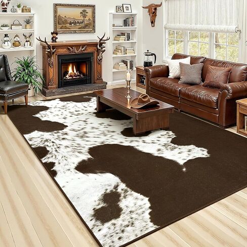 AROGAN Premium Leopard Rug for Bedroom 4×6 Feet, Machine Washable Cheetah Rug Animal Print Hide Area Rug, Large Non-Slip Faux Fur Leopard Skin Rugs Carpet for Office Living Room Dinner Room Home Decor in Saudi Arabia