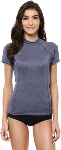 O'Neill Wetsuits Women's Basic Skins S/S Rash Guards, Seaglass, X-Small in Kuwait