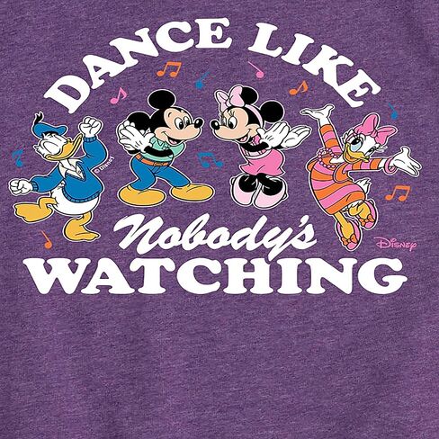 Disney Characters - Donald Duck, Minnie, Mickey, & Daisy - Nobody's Watching - Toddler & Youth Girls Short Sleeve T-Shirt in Saudi Arabia