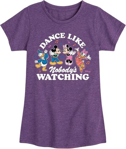 Disney Characters - Donald Duck, Minnie, Mickey, & Daisy - Nobody's Watching - Toddler & Youth Girls Short Sleeve T-Shirt in Saudi Arabia