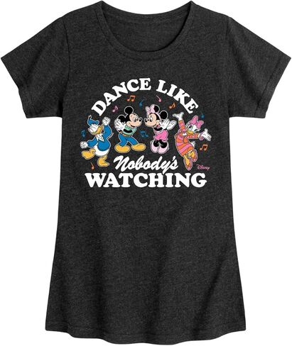 Disney Characters - Donald Duck, Minnie, Mickey, & Daisy - Nobody's Watching - Toddler & Youth Girls Short Sleeve T-Shirt in Saudi Arabia