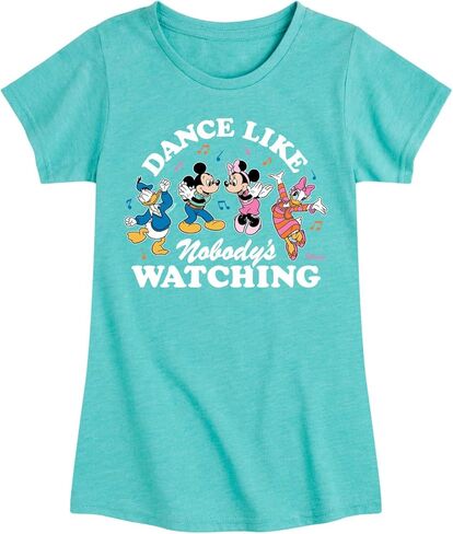 Disney Characters - Donald Duck, Minnie, Mickey, & Daisy - Nobody's Watching - Toddler & Youth Girls Short Sleeve T-Shirt in Saudi Arabia
