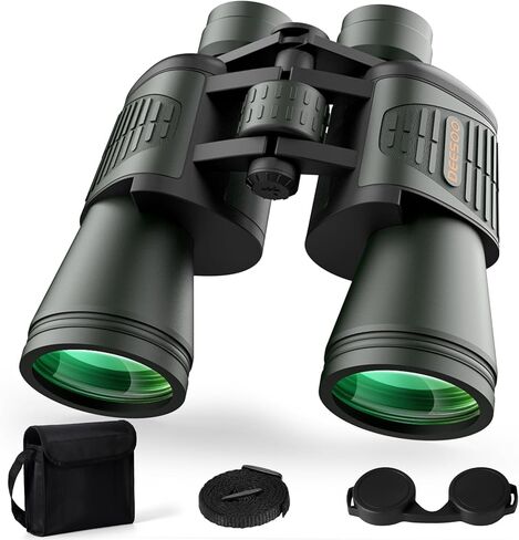 Binoculars for Adults High Powered - 20x52 HD Large View with Clear Low Light - Professional Binoculars for Bird Watching Hunting Stargazing Football Travel Cruise Outdoor Sports with Carrying Bag in Kuwait