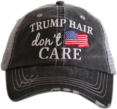 KATYDID Yes, I am a Trump Girl Baseball Hat - Trucker Hat for Women - Stylish Cute Baseball Cap Gray in Kuwait