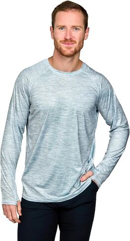 Men's UPF 50+ Outdoor & Fishing Shirt - 92% Recycled Materials Long Sleeve Performance Shirt Thumbholes Sun Protection in Saudi Arabia