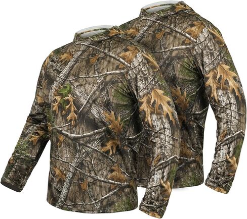 LOOGU Men’s Hunting Camo Shirt Lightweight, Camouflage Shirts for Men Long Sleeve Shirt for Fishing Hiking Camping in Kuwait