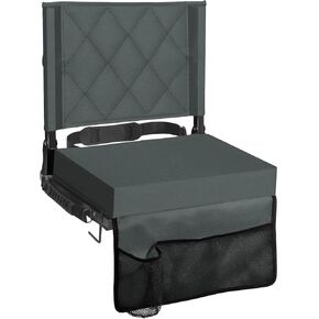 Sheenive Stadium Seats for Bleachers with Back Support, Bleacher Seats with Backs and Cushion Wide, Padded Portable Folding Comfort Stadium Chair with Shoulder Strap, Perfect for Sports Events in Saudi Arabia