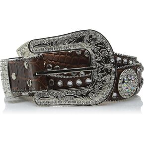 M&F Western Women's Scalloped Croco Concho Belt in Saudi Arabia