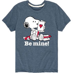 HYBRID APPAREL - الفول السوداني - Be Mine Snoopy - تي شيرت برسومات قصيرة الأكمام للأطفال والشباب in Kuwait