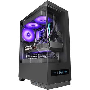 MC-Art White, ATX Gaming PC Case, Double Tempered Glass Drawable, ARGB 12 Modes, 12cm Fan in Kuwait