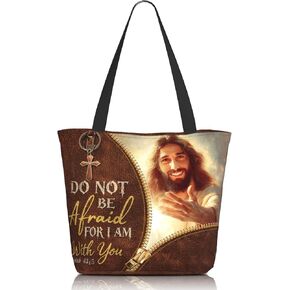 Tote Bag for Women with Zipper - Large Reusable Grocery Bag, Everyday Carry All for Work, Shopping, Gift for Her in Saudi Arabia