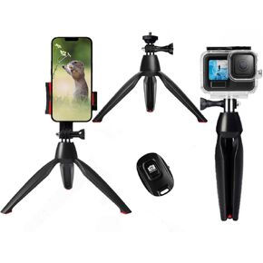 35" Extendable Selfie Stick for Action Camera,Selfie Stick for Insta 360/Gopro Hero,Tripod for iPhone&Camera (Mini Tripod 、Wireless Remote for Cell Phone、1/4 Screw for Camera) in Kuwait