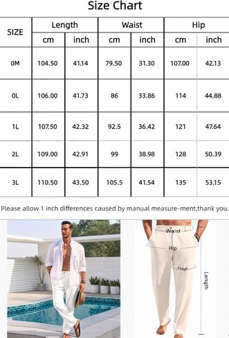 Mens Casual Pants Elastic Waist Beach Yoga Trousers Linen Lightweight Straight-Legs Loose Fit Summer in Saudi Arabia