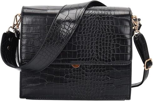 Women Vegan Leather Crocodile Evening Clutch Purse Handbag Flap Messenger Crossbody Bag Shoulder Satchel Purse in Saudi Arabia