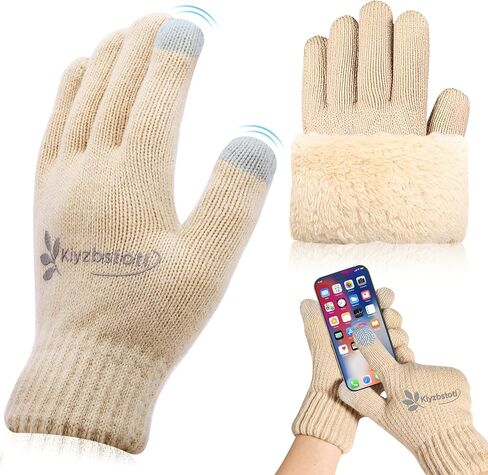 Winter Gloves Women Men - Warm Gloves for Cold Weather Touchscreen Gloves Thermal Fleece Non-slip for Christmas Winter Gifts in Saudi Arabia