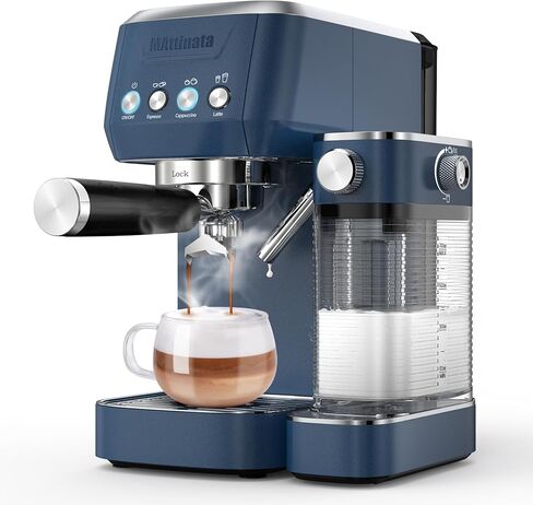 Cappuccino Coffee Machine, Espresso Machine Touchscreen Control with Auto Milk Frother, Stainless Steel Espresso Maker 20 Bar, Latte Coffee Maker with for Home, Office with Timer in Kuwait