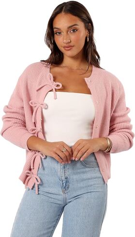 Petal & Pup Womens Wilde Bow Front Cardigan in Saudi Arabia