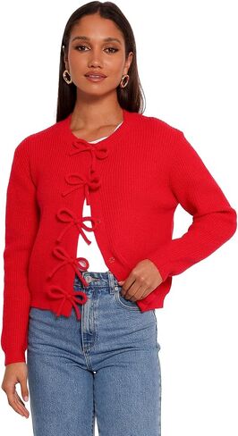 Petal & Pup Womens Wilde Bow Front Cardigan in Saudi Arabia