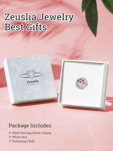 Tree of Life Birthstone Charms for Bracelets, 925 Sterling Silver Women Bead Charms for Charm Bracelets Necklace, Mother's Day Birthday Anniversary Jewelry Gifts for Wife Mom Grandma Daughter in Saudi Arabia