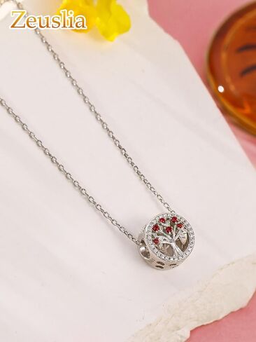 Tree of Life Birthstone Charms for Bracelets, 925 Sterling Silver Women Bead Charms for Charm Bracelets Necklace, Mother's Day Birthday Anniversary Jewelry Gifts for Wife Mom Grandma Daughter in Saudi Arabia
