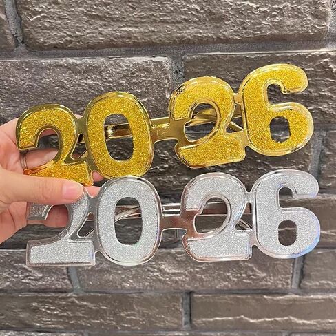 الجدة السنة الجديدة 2026 حزب نظارات احتفالية عطلة الاحتفال نظارات إطار بريق - 12 حزمة in Saudi Arabia