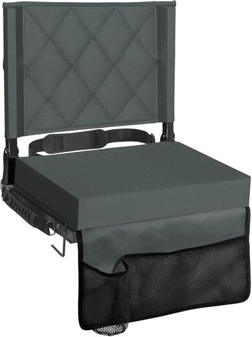 Sheenive Stadium Seats for Bleachers with Back Support, Bleacher Seats with Backs and Cushion Wide, Padded Portable Folding Comfort Stadium Chair with Shoulder Strap, Perfect for Sports Events in Saudi Arabia