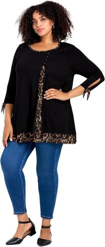 Avenue Women's Plus Size Alena Print Tunic in Saudi Arabia