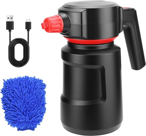 Electric Foam Sprayer with USB Charge, 2L Car Wash Sprayer, Pump Sprayer for Home, Watering Garden Plants and Car Beauty and Cleaning in Kuwait