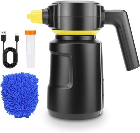 Electric Foam Sprayer with USB Charge, 2L Car Wash Sprayer, Pump Sprayer for Home, Watering Garden Plants and Car Beauty and Cleaning in Saudi Arabia