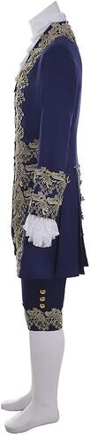 Men's 18th Century Rococo Costume 1700s Baroque Frock Coat Waistcoat Pants Set Halloween Prince Outfit in Saudi Arabia