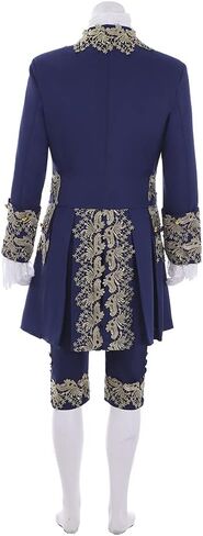Men's 18th Century Rococo Costume 1700s Baroque Frock Coat Waistcoat Pants Set Halloween Prince Outfit in Saudi Arabia