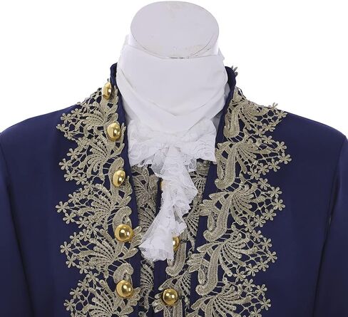 Men's 18th Century Rococo Costume 1700s Baroque Frock Coat Waistcoat Pants Set Halloween Prince Outfit in Saudi Arabia