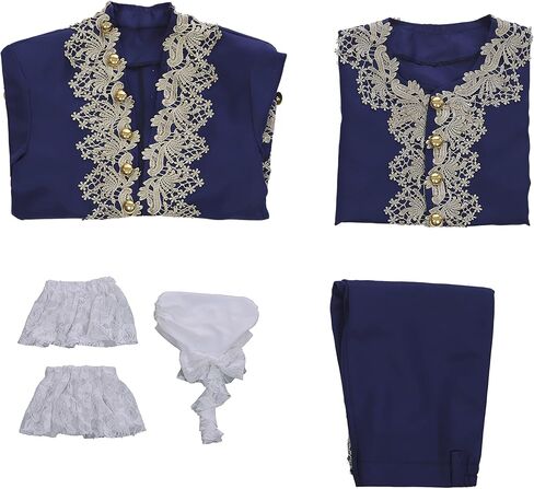 Men's 18th Century Rococo Costume 1700s Baroque Frock Coat Waistcoat Pants Set Halloween Prince Outfit in Saudi Arabia