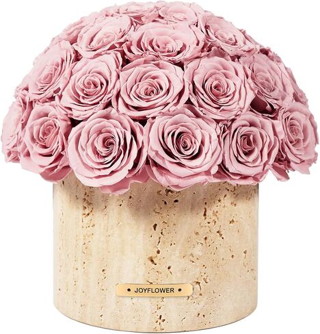 مزهرية الزهور المحفوظة من JoyFlower، مزهريات زهرة حجر الكهف الأصفر للقطع المركزية، زخارف الزهور الأبدية للحفلات المنزلية وغرفة المعيشة وغرفة النوم وطاولة القهوة، مزهرية الزهور المزخرفة ديكور المنزل الفريد in Kuwait