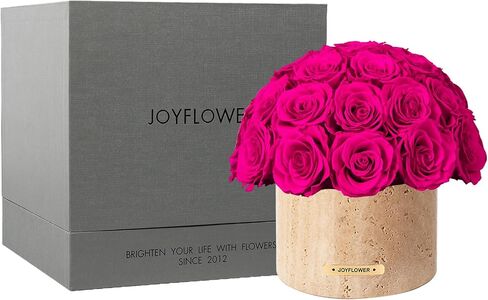 مزهرية الزهور المحفوظة من JoyFlower، مزهريات زهرة حجر الكهف الأصفر للقطع المركزية، زخارف الزهور الأبدية للحفلات المنزلية وغرفة المعيشة وغرفة النوم وطاولة القهوة، مزهرية الزهور المزخرفة ديكور المنزل الفريد in Kuwait
