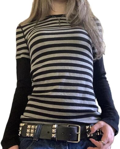 Y2k Grunge Shirts Fairy Gothic Tops Women Vintage Aesthetic Graphic Baggy Tees 90s E Girls Emo Top Harajuku Clothes in Saudi Arabia