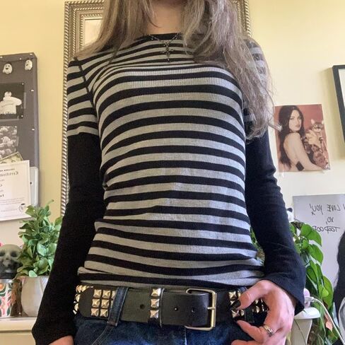 Y2k Grunge Shirts Fairy Gothic Tops Women Vintage Aesthetic Graphic Baggy Tees 90s E Girls Emo Top Harajuku Clothes in Saudi Arabia