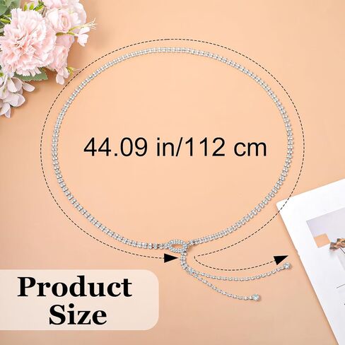 Rhinestone Belts for Women Crystal Chain Belt for Dress Sparkle Thin Belts Silver Fashion Glitter Belt Chain Large Size Waistband Bridal Chains Fashion Shiny Waist Chains for Lady Wedding Party Jean in Saudi Arabia