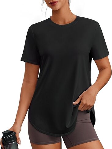 PINSPARK Workout Tops for Women Short Sleeve Athletic Shirts UPF 50+ Quick Dry Running Outfits for Exercise Gym Hiking S-3XL in Kuwait