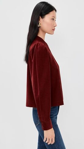 قميص Madewell نسائي بأكمام منتفخة وأزرار في سروال قصير in Saudi Arabia