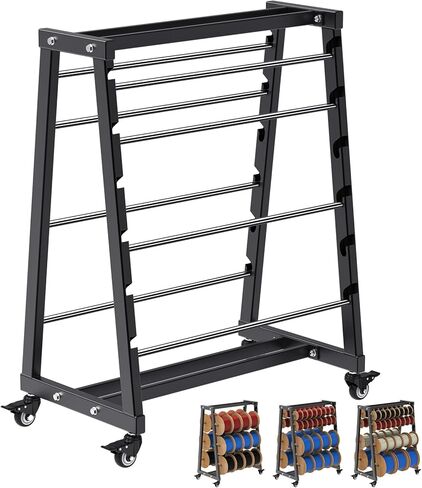 SELEWARE Multi Purpose Wire Dispenser Wire Spool Rack Portable Wire Spool Caddy Cable Dispenser Welded Steel Cable Caddy Adjustable Height for Spools Up to 33" in Diameter Support to 800 LBS in Kuwait