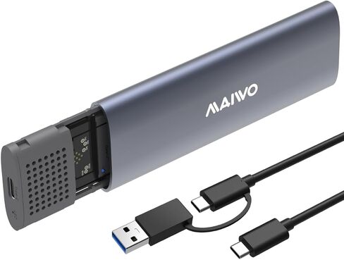 MAIWO M.2 NVMe SSD Enclosure, USB 3.2 GEN2 10Gbps Support UASP Trim, 8TB Capacity, Aluminium M.2 PCIe SSD to USB C Reader for NVMe M Key in Saudi Arabia