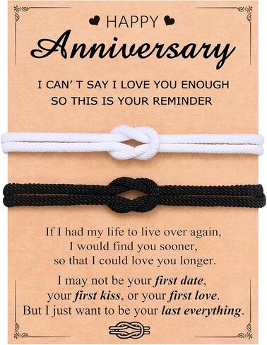 UNGENT THEM Pinky Promise Forever Knot Matching Couples Bracelets–Birthday Anniversary Valentines Christmas Gifts for Boyfriend Girlfriend in Saudi Arabia