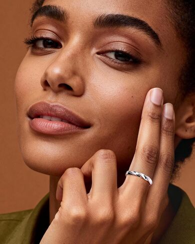 Twist Rings for Women - Adjustable 925 Sterling Silver Open Ring, Unique Stackable Fashion Statement Jewelry with Spiral Design in Saudi Arabia